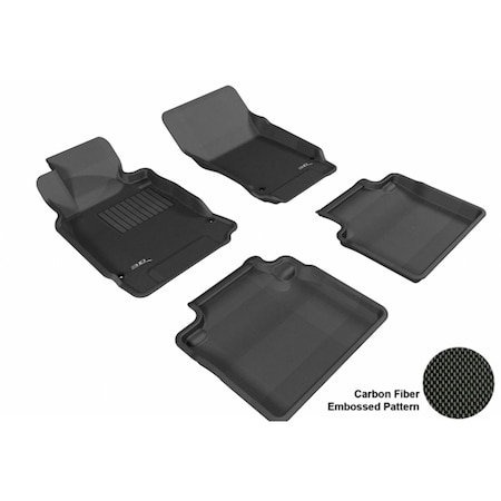 3D Maxpider INFINITI M37 2011-2013 KAGU BLACK R1 R2 Floor Mat L1IN01501509